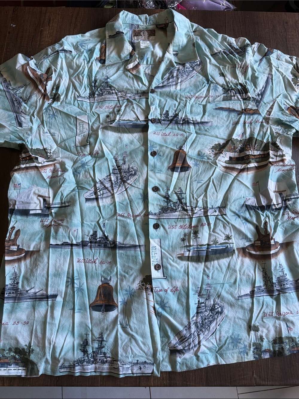 Kalaheo Hawaiian Shirt Print Men’s 2XL Made in Hawaii USA C # 2 A
